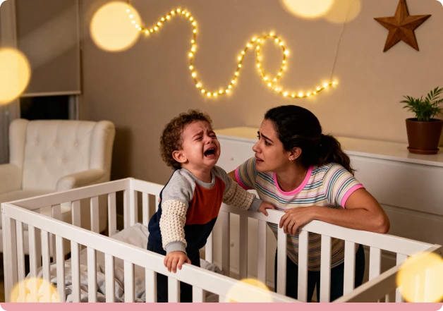 young african american woman her sleeping baby bed 1